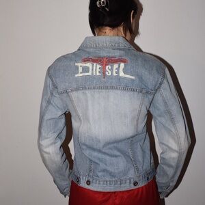 Vintage Diesel spell out denim jacket